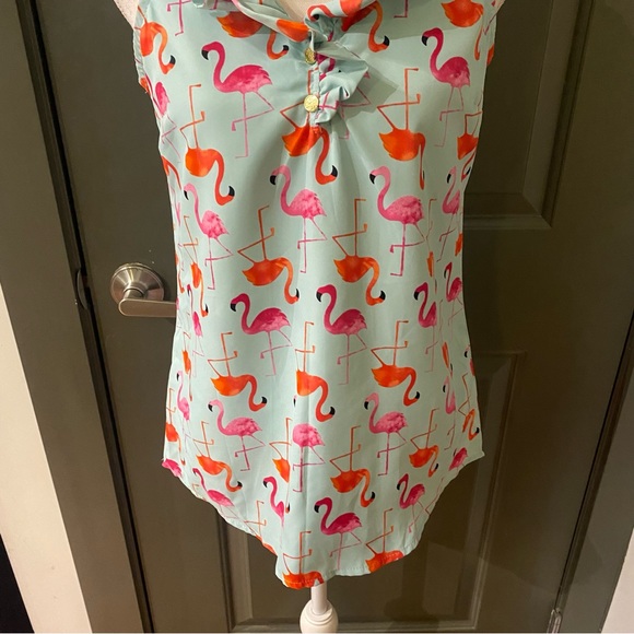 Mud Pie Women’s Top Flamingo New With Tags Size XS - Picture 5 of 12